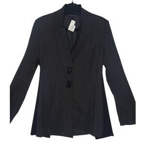 Elm Design Wool Blend Blazer Jacket 3 Large Lagenlook Stretch Corporate Goth